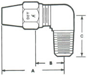 269A Elbow, 90º Tube to MPT Fittings