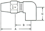 270A Elbow, 90º Tube to FPT Fittings