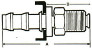 305 Hose to Inverted Flare, Swivel Fittings