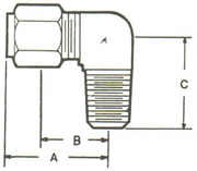 969A Elbow, 90º Tube to MPT Fittings